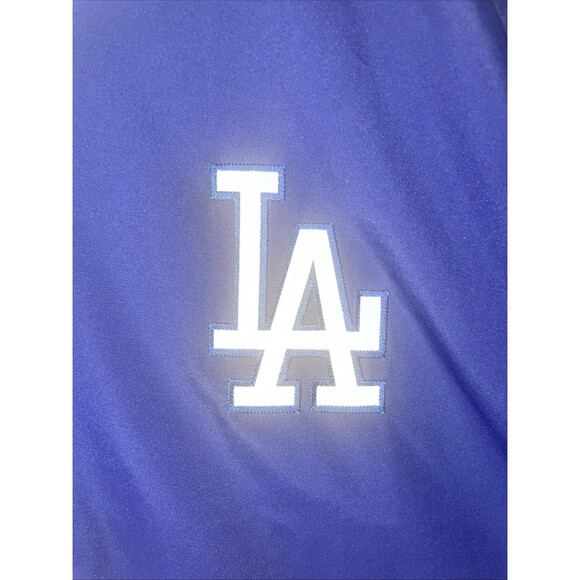 VTG Majestic Authentic Los Angeles Dodgers Batting Cage Jacket Mens XL Blue EUC - Picture 2 of 9